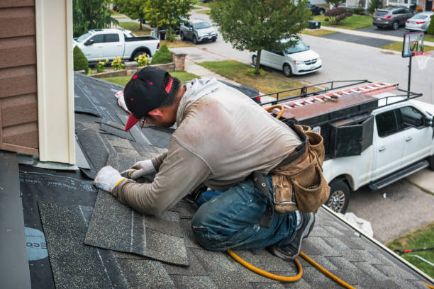 Professional Roof Installation technician working in Purlear, NC